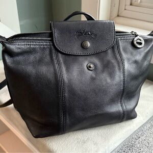 Longchamp Pliage leather backpack